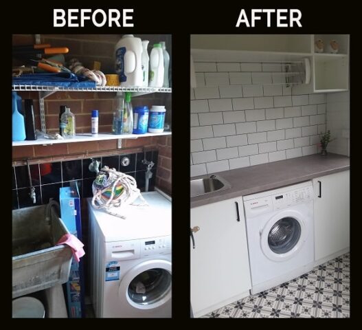 Laundry renovation sydney before and after