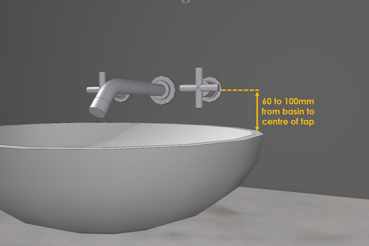Bathroom dimensions Australia tapware positon